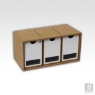 HobbyZone: cassettiera a 3 cassetti (cm 8x13x13). Dimensioni cm 30x15x16