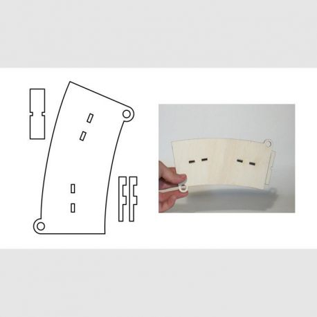 FORATRAIN SEZIONE CURVA PER RAMPA ELICOIDALE ADATTA AL BINARIO HORNBY R606