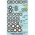 TAURO MODEL 48538 INSEGNE AERON. COBELL. PER SPITFIRE - P 39 - Mc 200, 202, 205 - SM 79