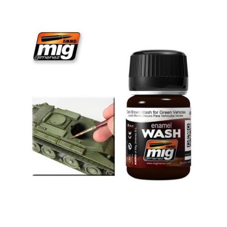 AMMO OF MIG: dark brown wash for green vehicles