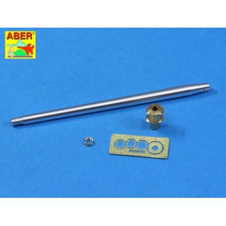 ABER 35 L-186 CANNA U.S. 76 mm M1A2 barrel with muzzle brake for Sherman M4A3E8 tank