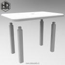 HD Models Resin rectangular table 1/35
