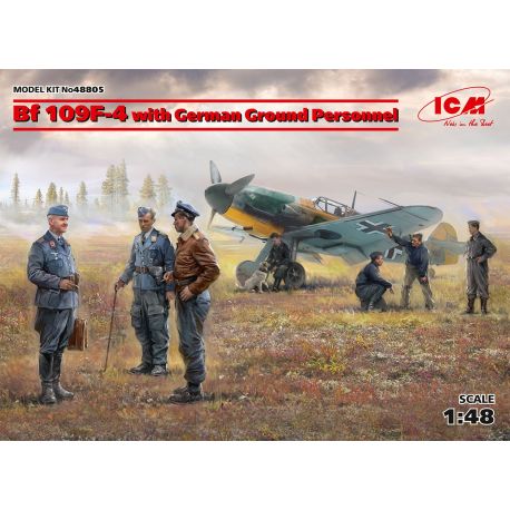 ICM 48805 Bf 109F-4 with German Ground Personnel 1/48