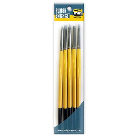 AMMO OF MIG 7606 SET PENNELLI IN GOMMA- 5PZ