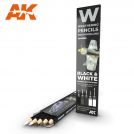 AK INTERACTIVE Set di matite acquerellabili BLACK and WHITE (5pz)