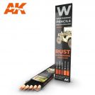 AK INTERACTIVE Set matite acqurellabili RUST & STREAKING (5pz)
