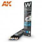 AK INTERACTIVE Set Matite Acquerellabili GREY & BLUE