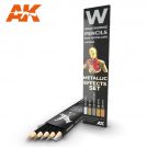 AK INTERACTIVE Set Matite Acquerellabili METALLIC EFFECTS