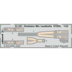EDUARD 33251 Gladiator Mk. I seatbelts STEEL 1/32