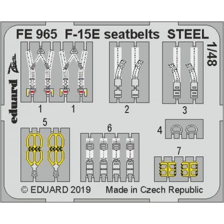 EDUARD FE965 F-15E seatbelts STEEL 1/48