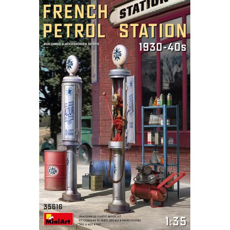 MINIART 35616 FRENCH PETROL STATION 1930-40S 1/35