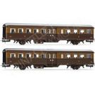 RIVAROSSI HR 4296 SET 2 CARROZZE CORBELLINI TIPO 1947 A 2 ASSI III CLASSE