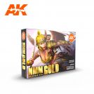 AK INTERACTIVE 3rd Generation- NMM (NON METALLIC METAL) GOLD set