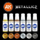 AK INTERACTIVE 3rd Generation- METALLICS COLORS SET