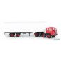 BREKINA 58500 FIAT 690 T CABINA ROSSA CON RIMORCHIO A 2 ASSI E CASSONE BIANCO