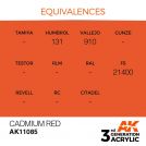 AK INTERACTIVE 11085 Cadmium Red 3rd Generation