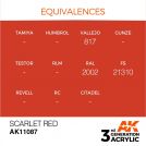 AK INTERACTIVE: colore acrilico 3rd Generation Scarlet Red 17ml