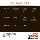 AK INTERACTIVE: colore acrilico 3rd Generation Grim Brown 17ml