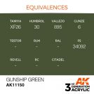 AK INTERACTIVE: colore acrilico 3rd Generation Gunship Green 17ml