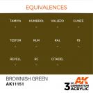 AK INTERACTIVE: colore acrilico 3rd Generation Brownish Green 17ml