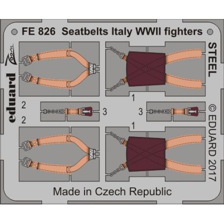 Eduard FE826 Seatbelts Italy WWII fighters STEEL 1/48