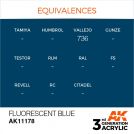 AK INTERACTIVE: colore acrilico 3rd Generation Fluorescent Blue 17ml