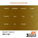 AK INTERACTIVE: colore acrilico 3rd Generation Rusty Gold 17ml