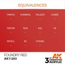 AK INTERACTIVE: colore acrilico 3rd Generation Foundry Red 17ml