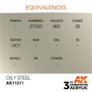 AK INTERACTIVE: colore acrilico 3rd Generation Oily Steel 17ml