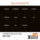 AK INTERACTIVE: colore acrilico 3rd Generation Carbon Black INK 17ml