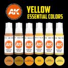 AK INTERACTIVE 3rd Generation- YELLOW ESSENTIAL COLORS set
