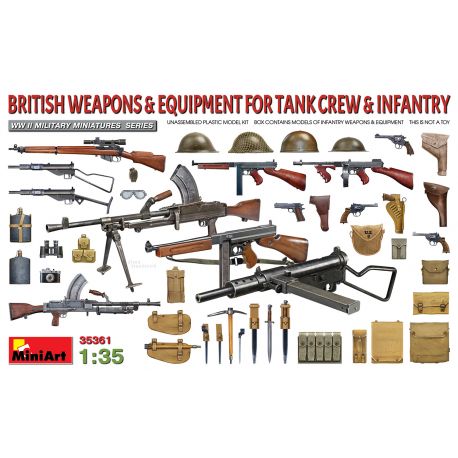 MINIART 35361 BRITISH WEAPONS & EQUIPMENT FOR TANK CREW & INFANTRY