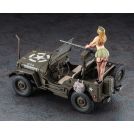 HASEGAWA SP483 1/4 ton 4x4 Utility Truck (Cal. 50 M2 Machine Gun) w/Blond Girl's Figure