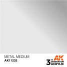 AK INTERACTIVE: colore acrilico 3rd Generation Metal Medium 17ml
