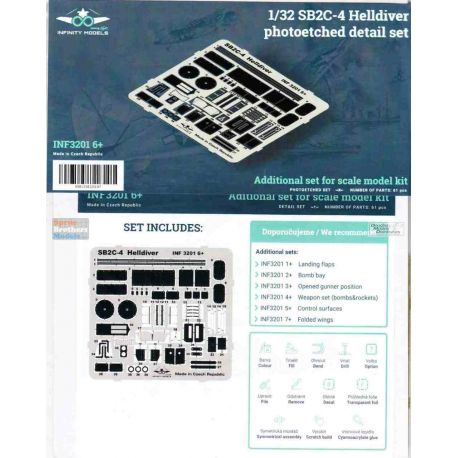INFINITY MODELS- SB2C-4 Helldiver photoetched detail set