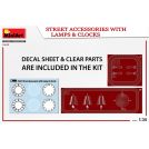 MINIART 35639 STREET ACCESSORIES WITH LAMPS & CLOCKS