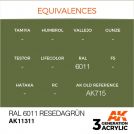 Colore acrilico 3rd Generation 17mL RAL 6011 Resedagrün