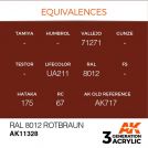 Colore acrilico 3rd Generation 17mL RAL 8012 Rotbraun
