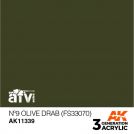 Colore acrilico 3rd Generation 17mL Nº9 Olive Drab (FS33070)