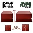 GREEN STUFF WORLD Square Top Display Plinth 8x8 cm - Hazelnut Brown
