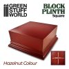 GREEN STUFF WORLD Square Top Display Plinth 10x10 cm - Hazelnut Brown