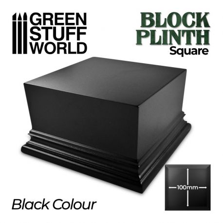 GREEN STUFF WORLD Square Top Display Plinth 10x10 cm - Black