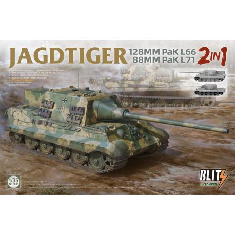 TAKOM 8008 Jagdtiger 128MM PaK L66/88MM PaK L71 (2in1)