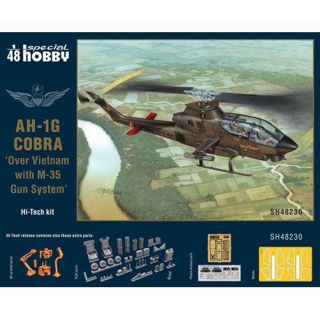 SPECIAL HOBBY 48230 AH-1G Cobra ‘Over Vietnam with M-35 Gun System’ Hi-Tech Kit