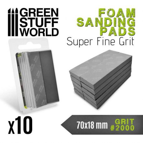 GREEN STUFF WORLD Foam Sanding Pads 2000 grit