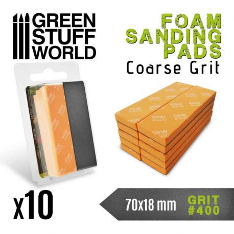 GREEN STUFF WORLD Spugnette abrasive grana 400