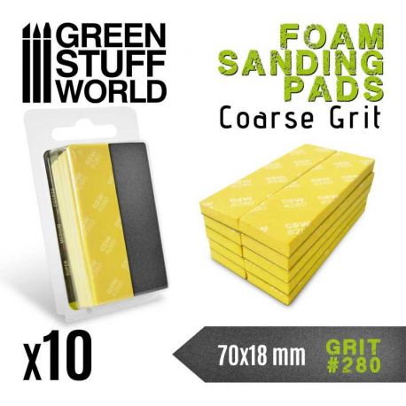 GREEN STUFF WORLD Foam Sanding Pads 280 grit