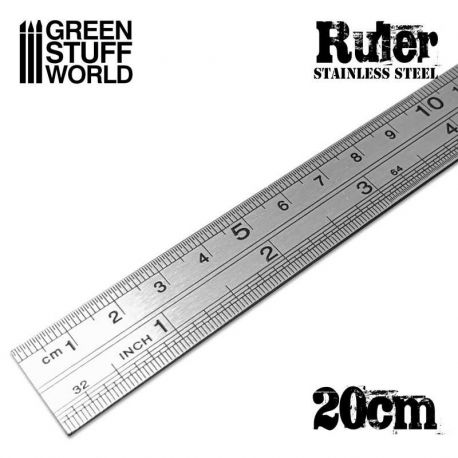 GREEN STUFF WORLD Stainless Steel RULER 20cm