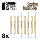 GREEN STUFF WORLD 8x Sculpting STYLUS tool set
