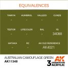 Colore acrilico 3rd Generation 17mL Australian Camouflage Green
